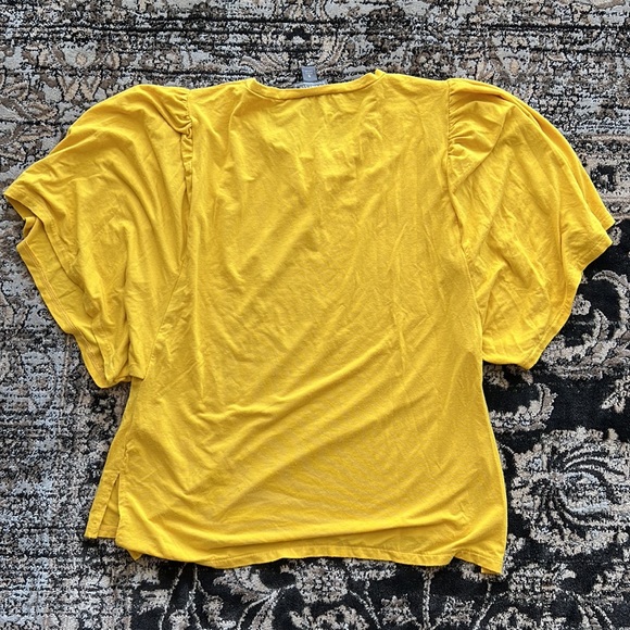 J. Crew size small Point Sur yellow big sleeved top - Picture 4 of 4